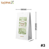 Custom White Paper Bags, biodegradable, freshness, takeout, Packaging, easy visibility, food safe, high-quality, Ecosmart, sustainable, biodegradable, renewable, freshness, personalize, customized, takeout, Packaging, food safe, elegance, strong, resilient, perfect choice, bulk pack, brown paper, recycled fiber, treat bags, retail bags, party favor bags, handled bag, bags with handles, Plain kraft paper gift bags, jewelry